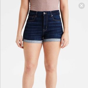 High waisted denim shorts